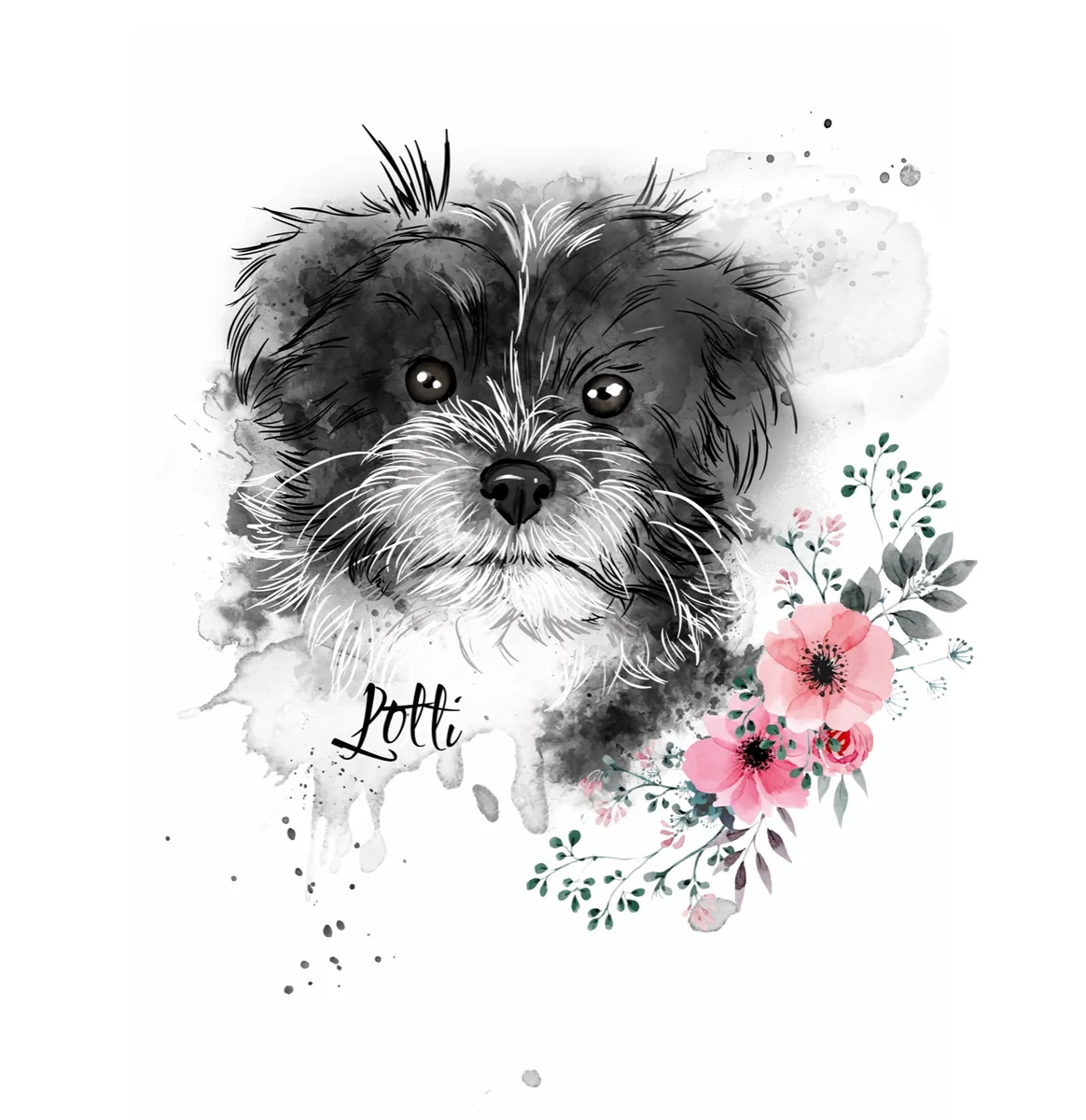 Lotti, digital gezeichnetes Portrait