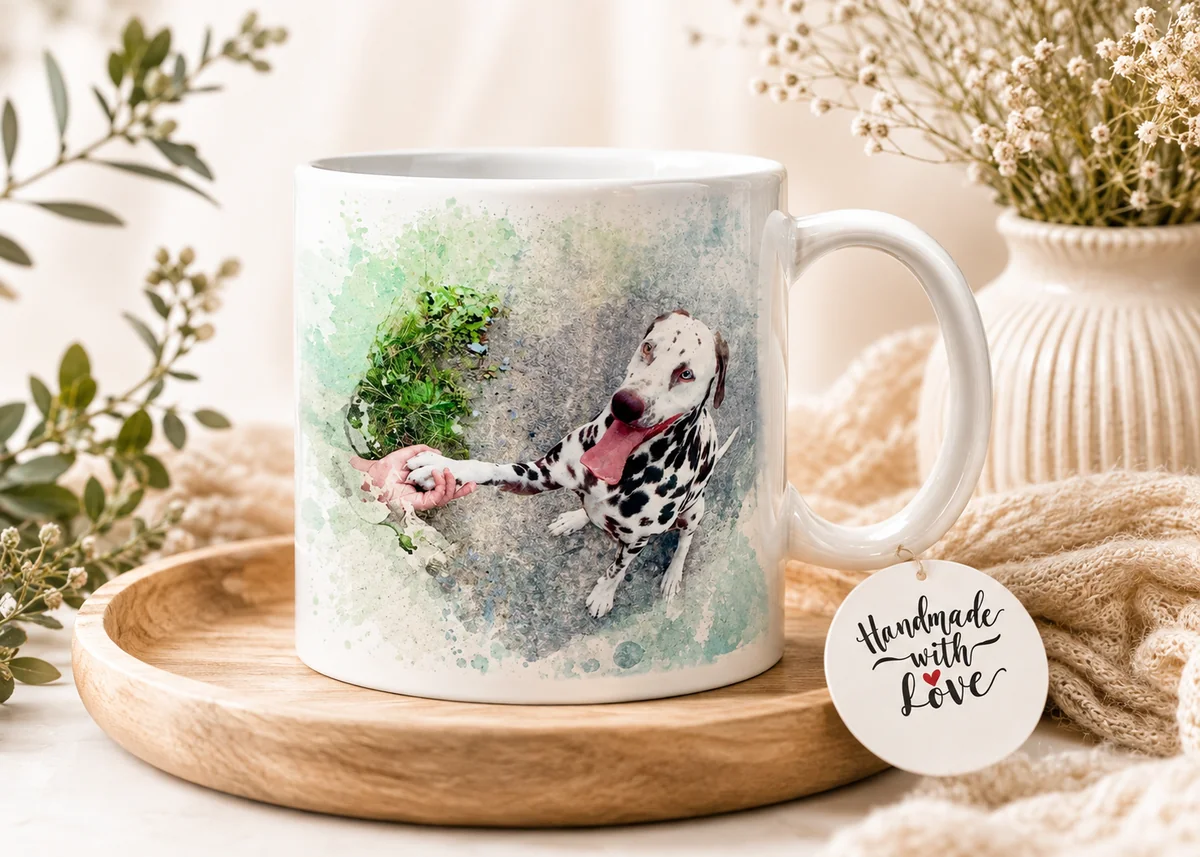 Fertige Tasse mit Portrait direkt vom Foto